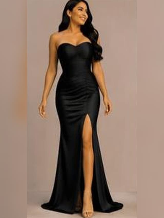 Vestido largo Rumania, vestidos de gala en El Baúl de la Moda, Jamundí